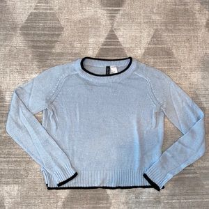 blue cropped sweater